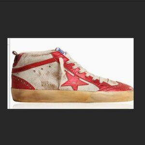 ISO Red Metallic Golden Goose Mid Star Size 35-36